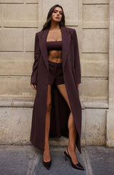 Michelle Coat - Plum Brown