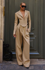 Agatha Cropped Blazer - Sand
