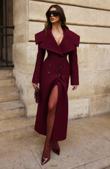Calypso Coat - Burgundy