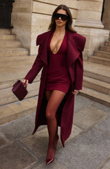 Calypso Coat - Burgundy