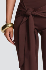 Verity Capri Pants - Plum Brown