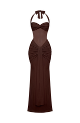 Vixen Maxi Dress - Plum Brown