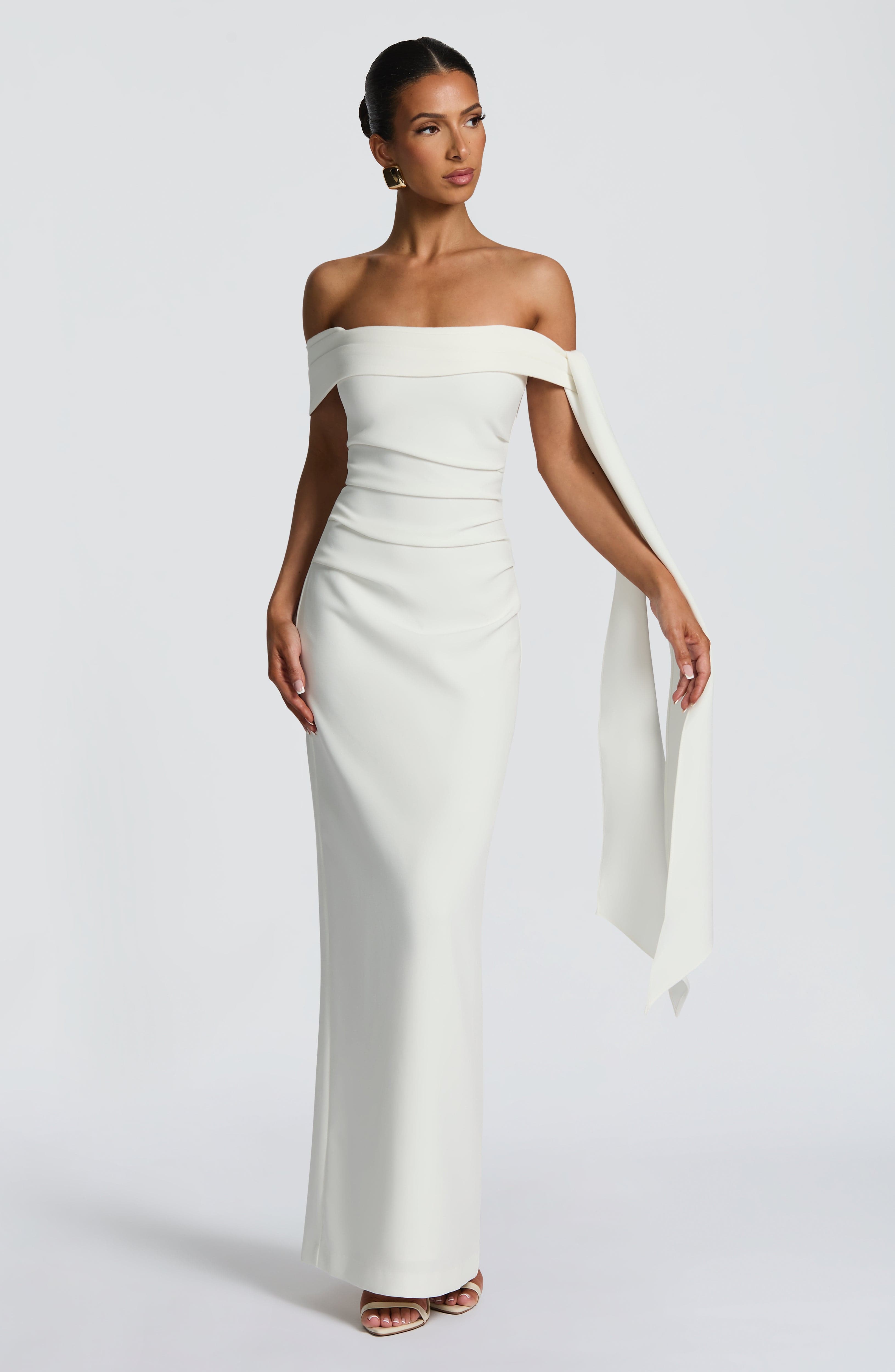 Buy White Maxi Dress - Addie Maxi Dress - Ivory | Babyboo Fashion