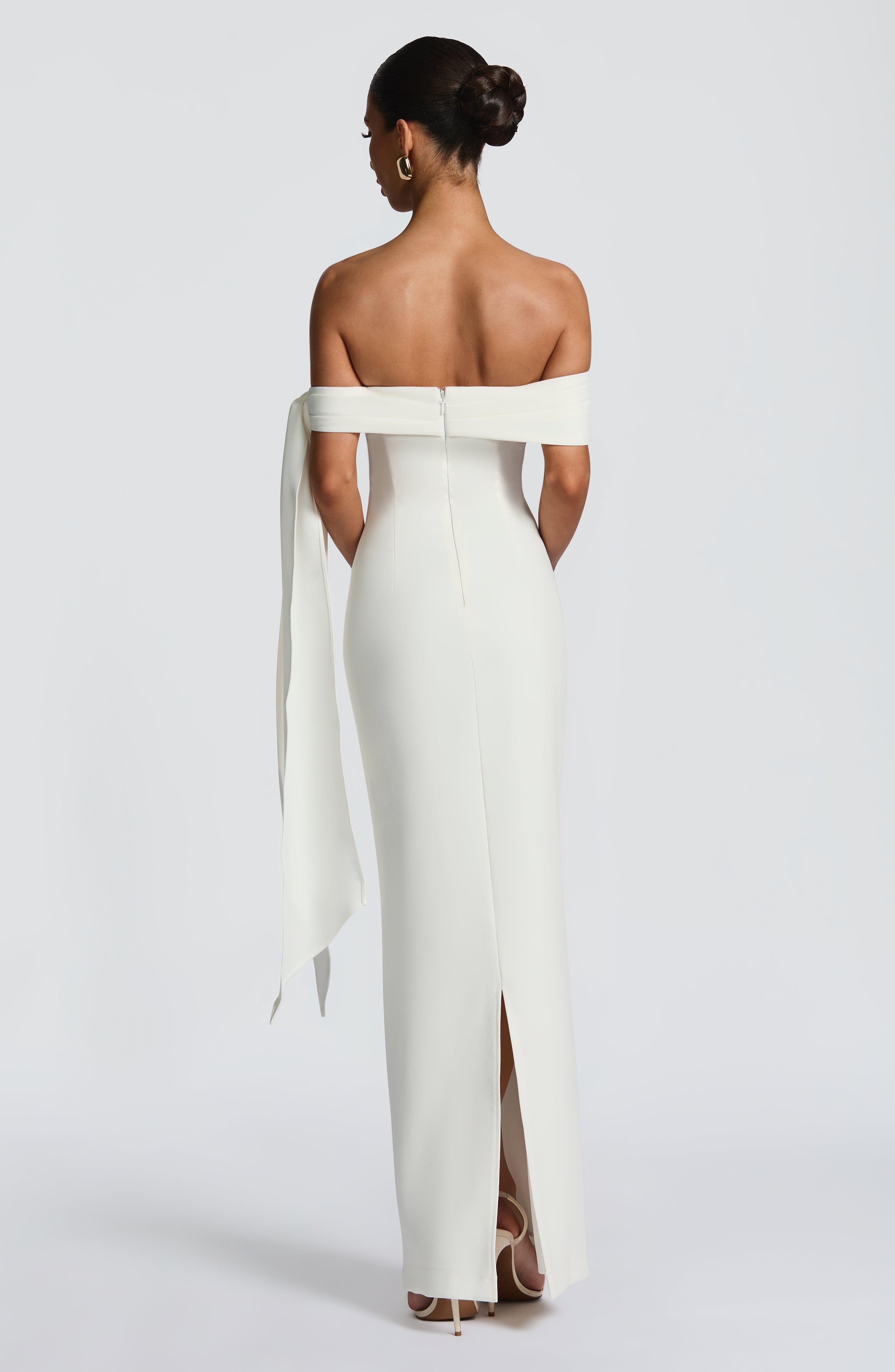 Buy White Maxi Dress - Addie Maxi Dress - Ivory | Babyboo Fashion