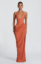 Adele Maxi Dress - Burnt Orange Dress Babyboo Fashion Premium Exclusive Design