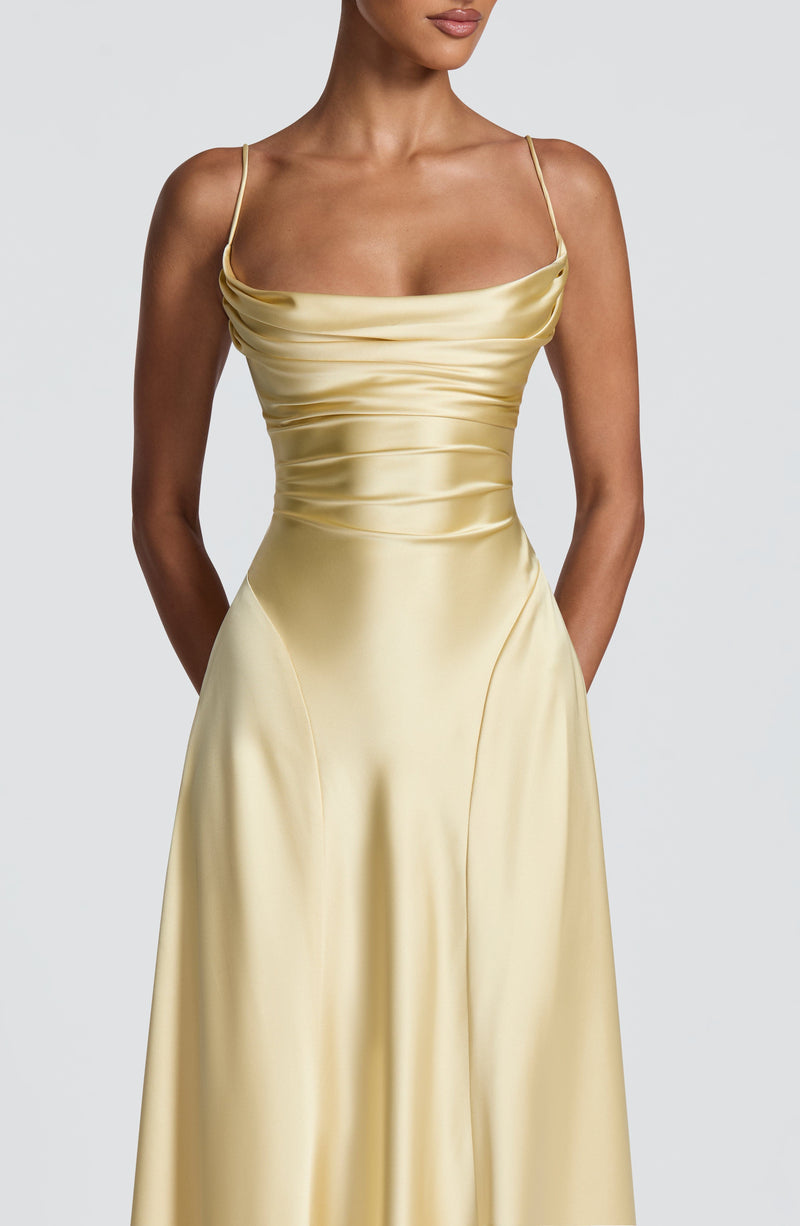 Yellow Maxi Dress - Adelina Maxi Dress