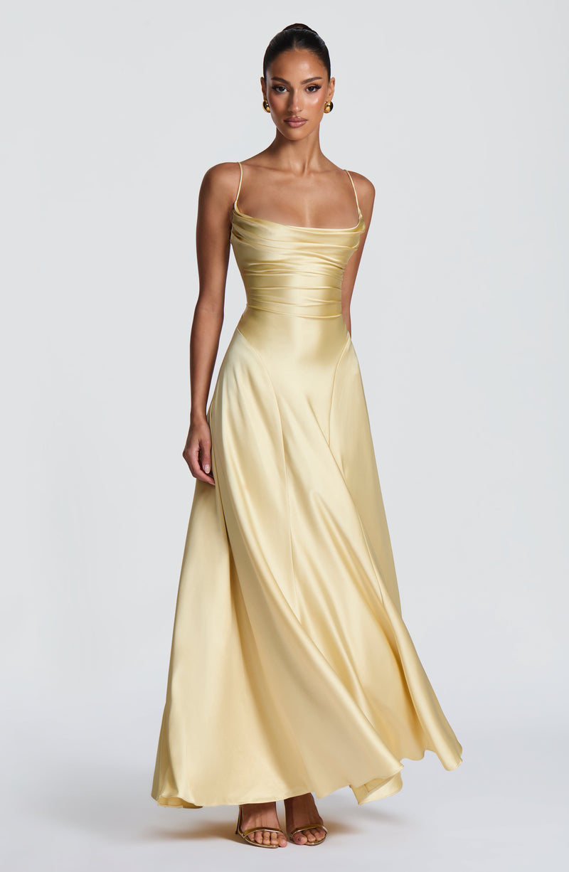 Yellow Maxi Dress - Adelina Maxi Dress