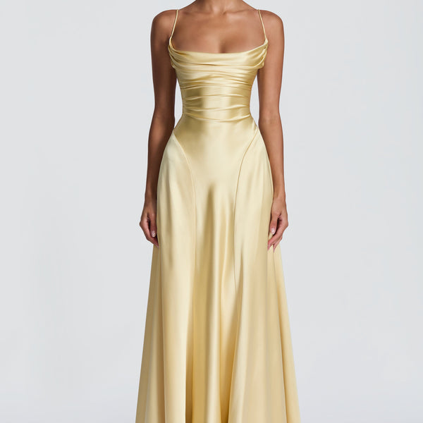 Yellow Maxi Dress - Adelina Maxi Dress