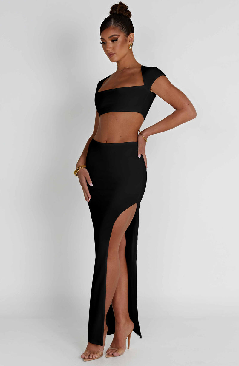 Adorn Maxi Skirt - Black Skirt Babyboo Fashion Premium Exclusive Design