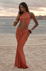 Aesha Maxi Dress - Burnt Orange Dress Babyboo Fashion Premium Exclusive Design