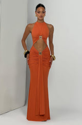 Aesha Maxi Dress - Burnt Orange Dress Babyboo Fashion Premium Exclusive Design