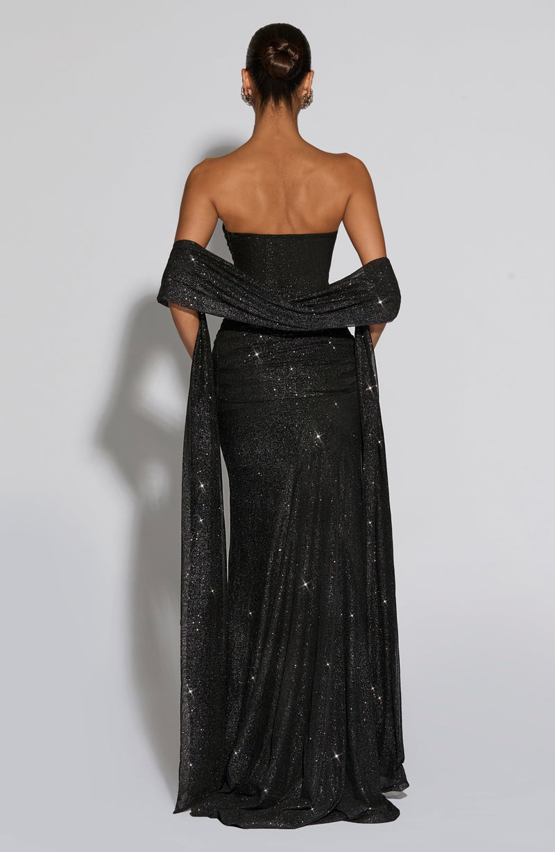 Buy Black Shawl - Agnes Shawl in Black Sparkle | Babyboo Fashion Buy Black Shawl - Agnes Shawl in Black Sparkle | Babyboo Fashion