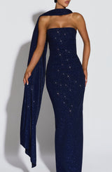 Agnes Shawl - Navy Sparkle Accessories ONE SIZE Babyboo Fashion Premium Exclusive Design