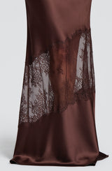 Agnetha Maxi Dress - Plum Brown