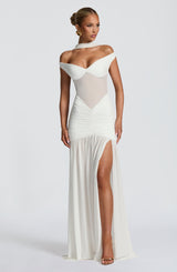 Alaia Maxi Dress - Ivory Dress Babyboo Fashion Premium Exclusive Design