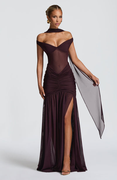 Shop the Stylish Alaia Maxi Dress - Plum