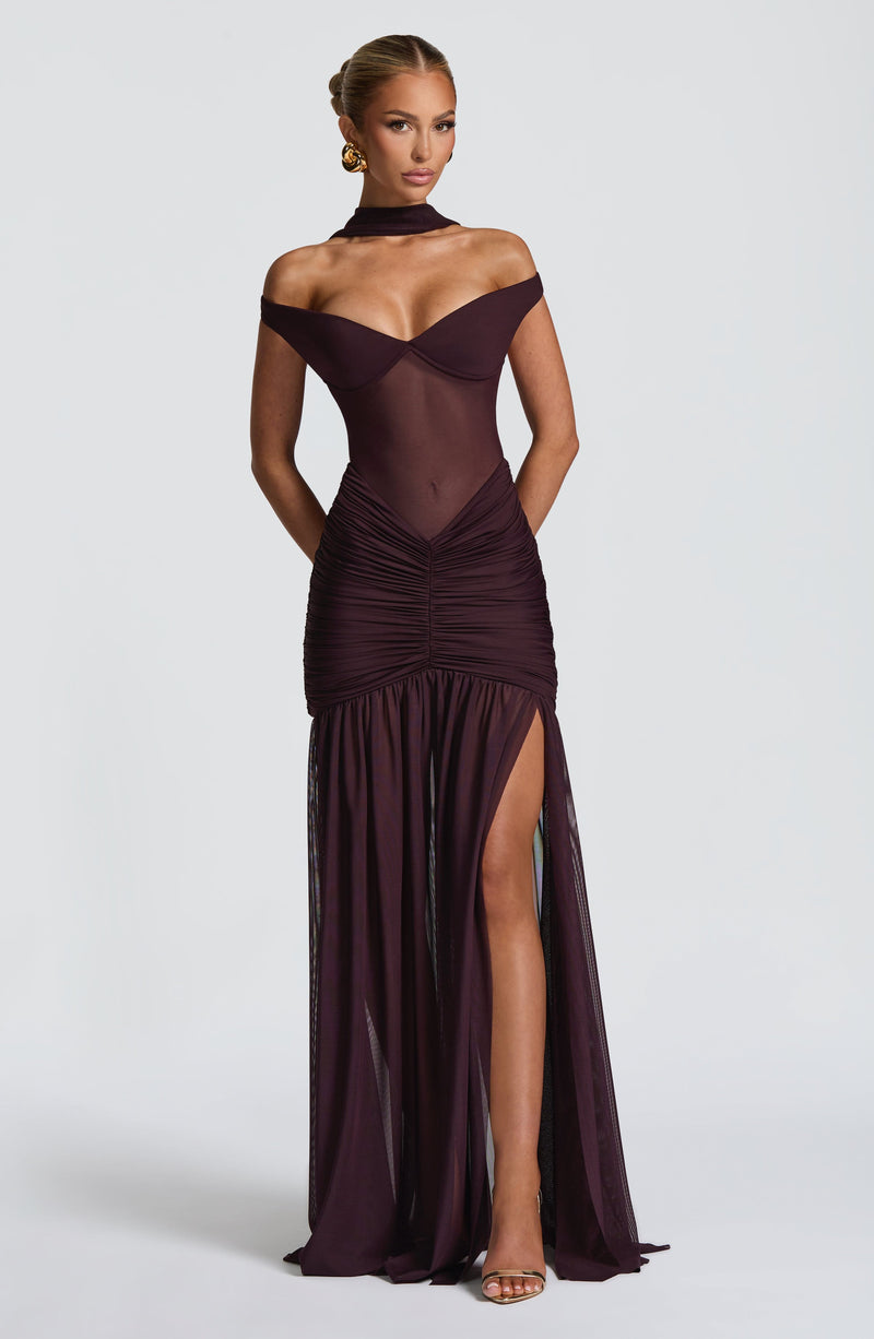 Shop the Stylish Alaia Maxi Dress - Plum