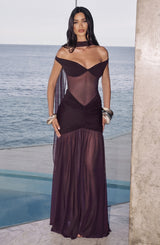 Alaia Maxi Dress - Plum Dress Babyboo Fashion Premium Exclusive Design