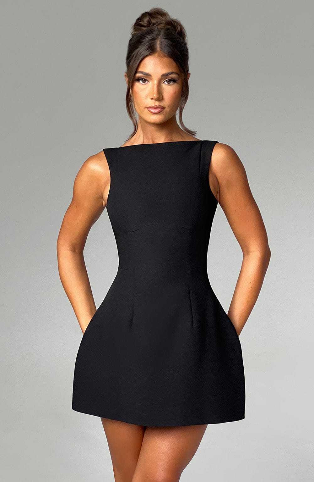 Alana Colorblock Abstract Print Mini Dress
