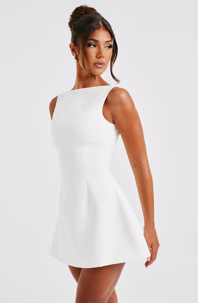 Alana Mini Dress - Ivory Dress Babyboo Fashion Premium Exclusive Design
