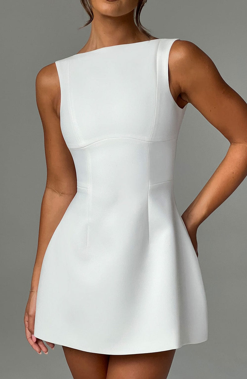 Alana Mini Dress - Ivory Babyboo Fashion Alana Mini Dress - Ivory Babyboo Fashion