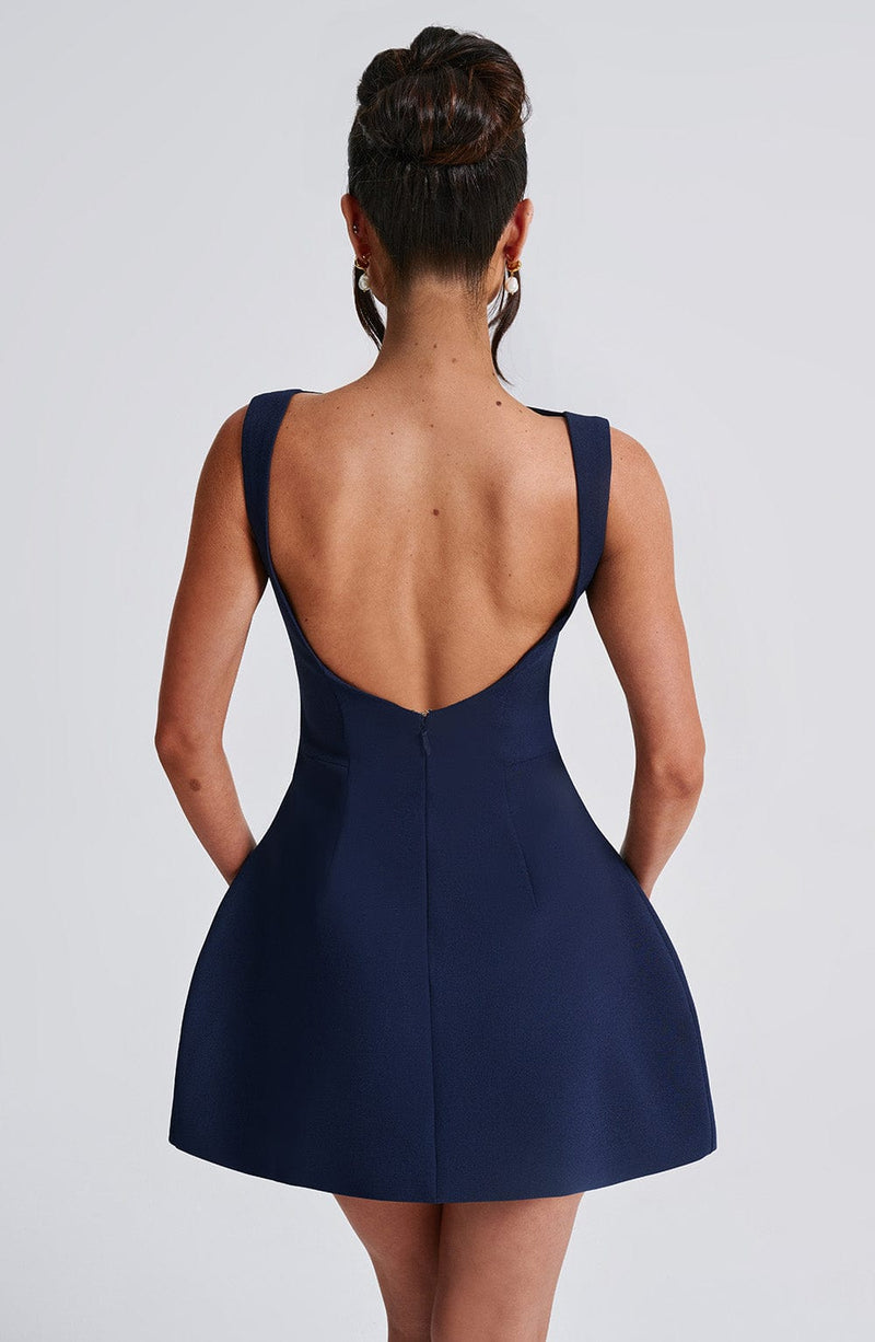 Alana Mini Dress - Navy Babyboo Fashion Alana Mini Dress - Navy Babyboo Fashion