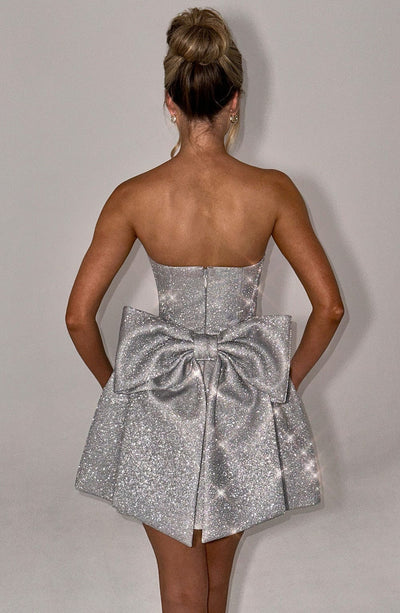 lavish alice sequin embellished mini dress in silver iridescent Alice Mini Dress