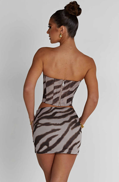 Alina Mini Skirt - Zebra Print Skirt Babyboo Fashion Premium Exclusive Design
