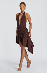 Alto Mini Skirt - Plum Brown Skirt Babyboo Fashion Premium Exclusive Design