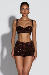 Amadi Shorts - Plum Brown Shorts Babyboo Fashion Premium Exclusive Design