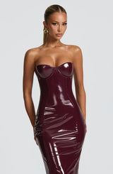 Amala Midi Dress - Cherry Lacquer Dress Babyboo Fashion Premium Exclusive Design