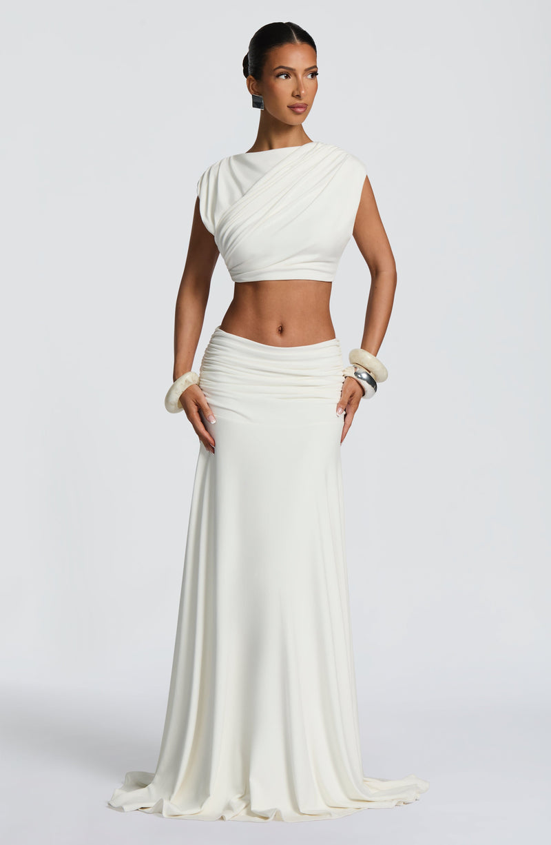Shop the Amara Top - Ivory | Elegant White Top by Babyboo Fashion