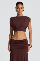 Amara Top - Plum Brown Tops Babyboo Fashion Premium Exclusive Design
