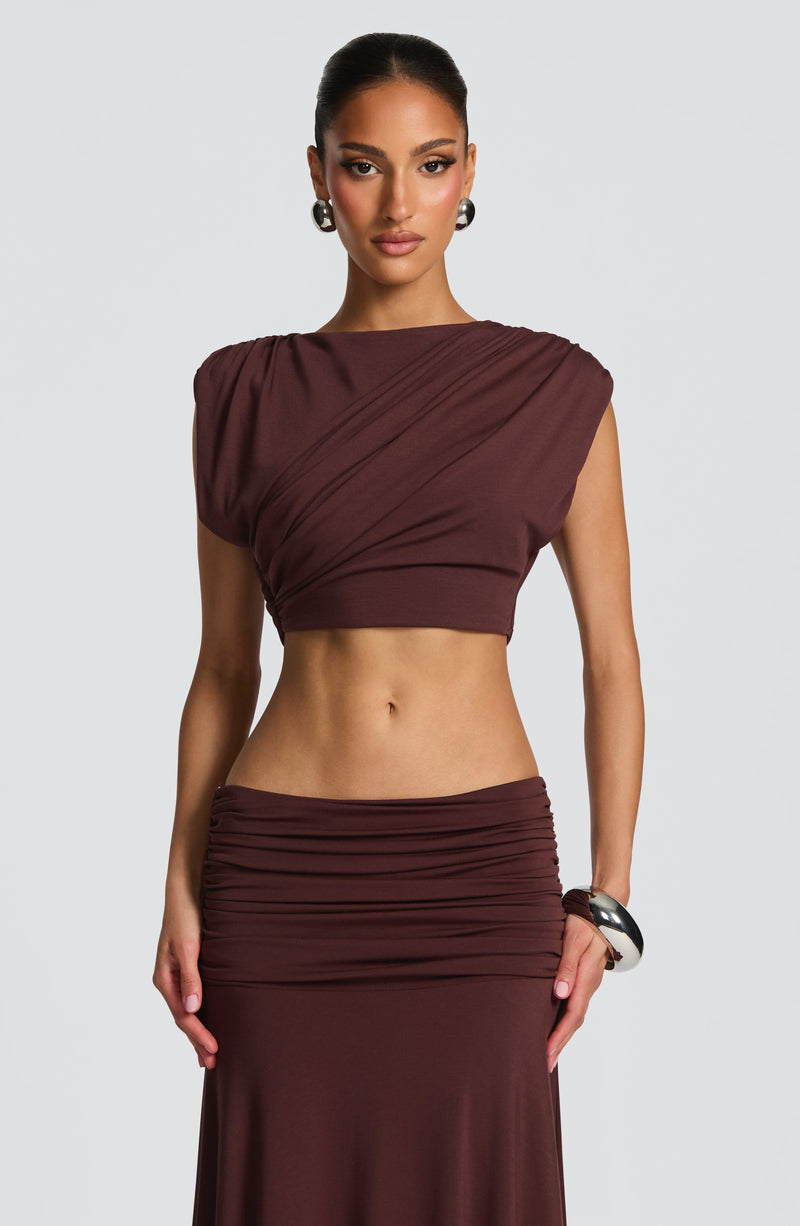 Amara Top - Plum Brown Tops Babyboo Fashion Premium Exclusive Design