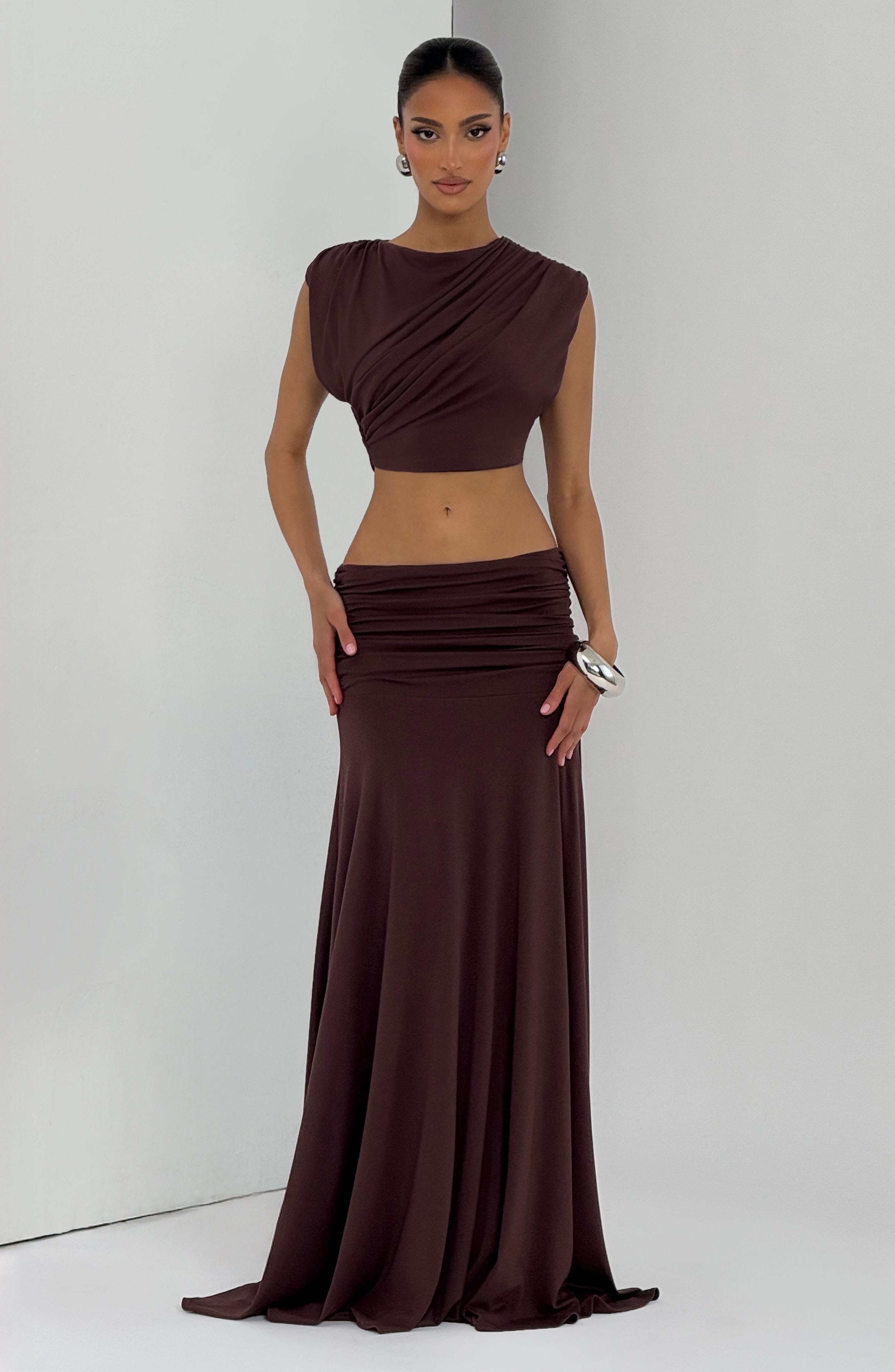Buy Amara Top - Plum Brown | Stylish Brown Top by Babyboo Fashion