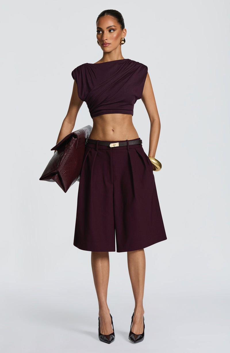 Buy Amara Top - Plum | Purple Top by Babyboo Fashion
