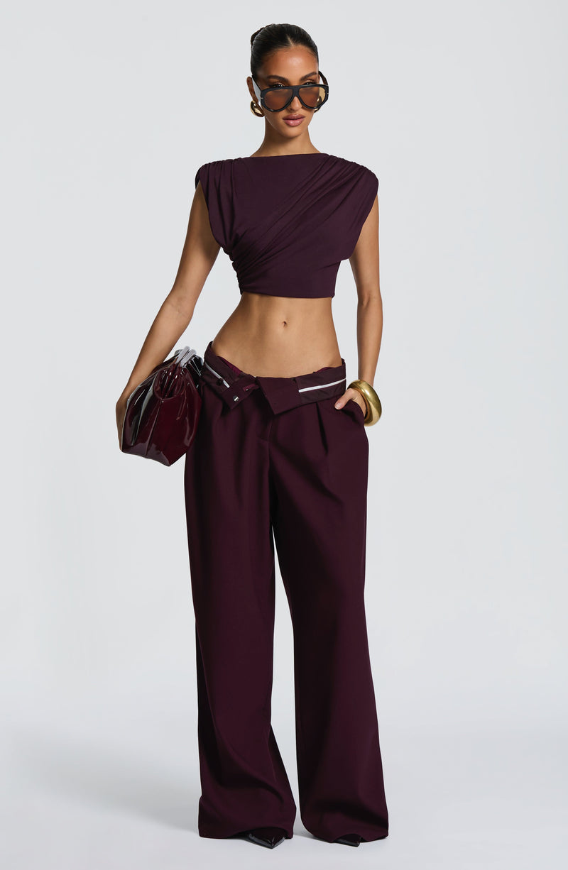 Buy Amara Top - Plum | Purple Top by Babyboo Fashion
