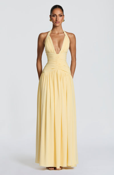 Babyboo Amaris Maxi Dress in Lemon Size XXL