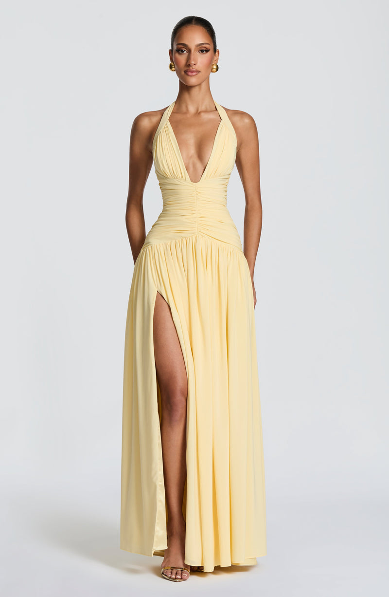 Babyboo Amaris Maxi Dress in Lemon Size XXL