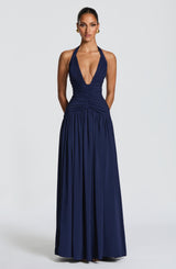 Amaris Maxi Dress - Navy Dress Babyboo Fashion Premium Exclusive Design