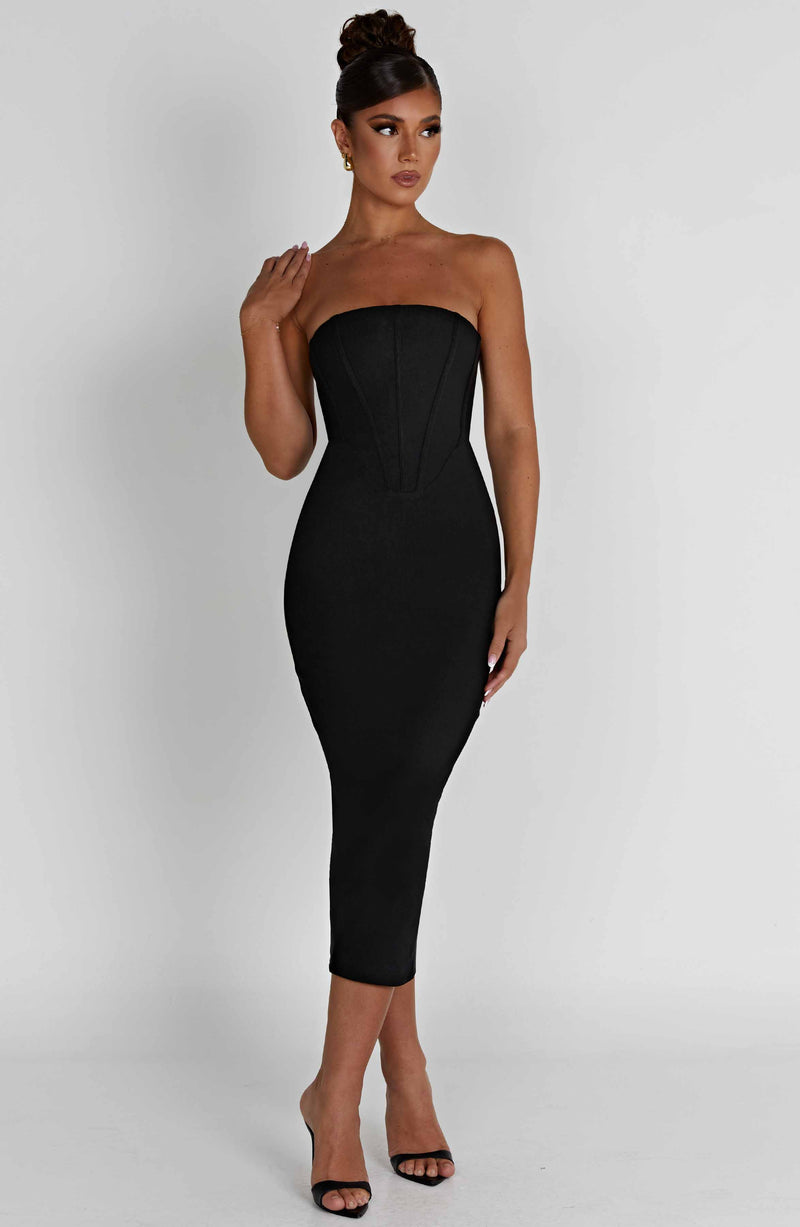 Amore Midi Dress - Black Dress Babyboo Fashion Premium Exclusive Design