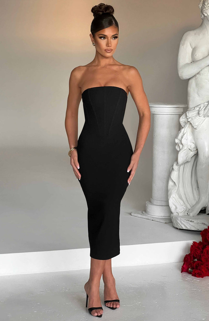 Amore Midi Dress - Black Dress XS Babyboo Fashion Premium Exclusive Design