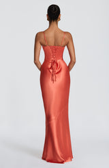 Amorette Maxi Dress - Burnt Orange Dress Babyboo Fashion Premium Exclusive Design