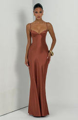 Amorette Maxi Dress - Rust Dress Babyboo Fashion Premium Exclusive Design