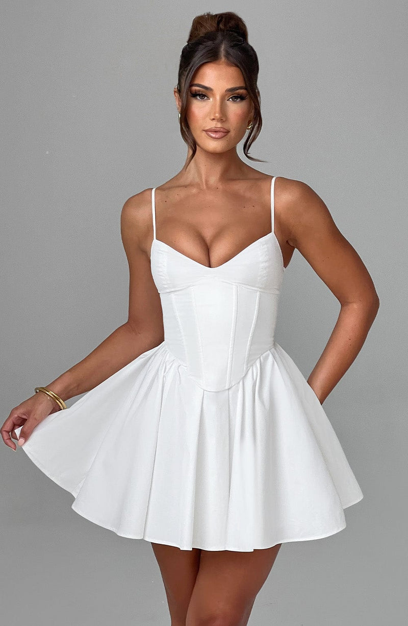 Analeigh Mini Dress - Ivory Babyboo Fashion Analeigh Mini Dress - Ivory Babyboo Fashion