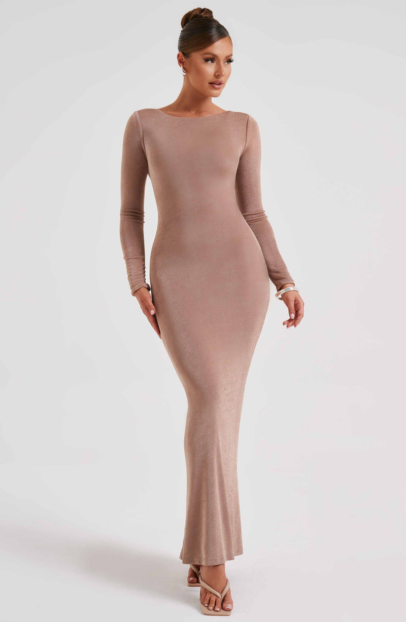 Anastassia Maxi Dress - Chocolate Dress XS Babyboo Fashion Premium Exclusive Design