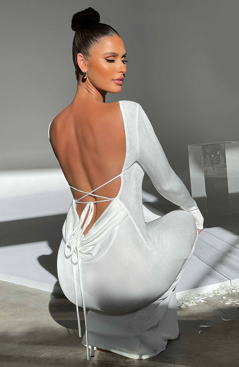 Anastassia Maxi Dress - Ivory Dress XS Babyboo Fashion Premium Exclusive Design