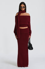 Andie Maxi Skirt - Burgundy Skirt Babyboo Fashion Premium Exclusive Design