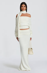 Andie Maxi Skirt - Ivory Skirt Babyboo Fashion Premium Exclusive Design