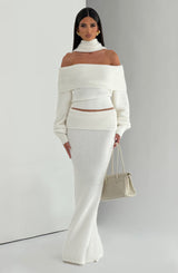 Andie Maxi Skirt - Ivory Skirt Babyboo Fashion Premium Exclusive Design
